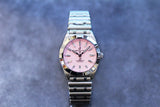 Breitling Chronomat 32 Diamonds Pink Dial Silver Steel Strap Watch for Women - A77310101K1A1