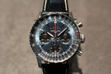 Breitling Navitimer B01 Chronograph 41 Blue Dial Black Leather Strap Watch for Men - AB0139241C1P1