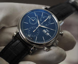 IWC Portofino Chronograph Blue Dial Black Leather Strap Watch for Men - IW391023