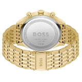 Hugo Boss Gregor Chronograph Brown Dial Gold Steel Strap Watch For Men - 1514051