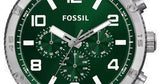 Fossil Brox Multifunction Green Dial Brown Leather Strap Watch for Men - BQ2801