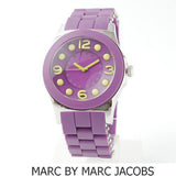 Marc Jacobs Pelly Purple Dial Purple Silicone Strap Watch for Women - MBM2515