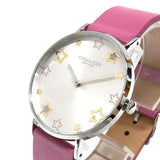 Coach Perry Mother of Pearl White Dial Pink Leather Strap Watch for Women - 14503243