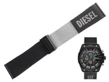 Diesel Mega Chief Chronograph Black Dial Black Mesh Bracelet Watch For Men - DZ4514