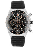 Breitling Super Chronomat 44 Four Year Calendar Black Dial Black Rubber Strap Watch for Men - I19320251B1S1