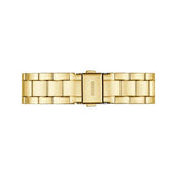 Guess Luna Diamonds Black Dial Gold Steel Strap Watch for Women - GW0307L2