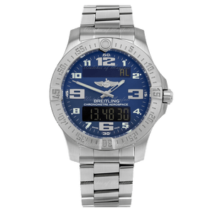 Breitling Aerospace Evo Blue Dial Silver Steel Strap Watch for Men - E79363101C1E1