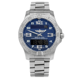 Breitling Aerospace Evo Blue Dial Silver Steel Strap Watch for Men - E79363101C1E1