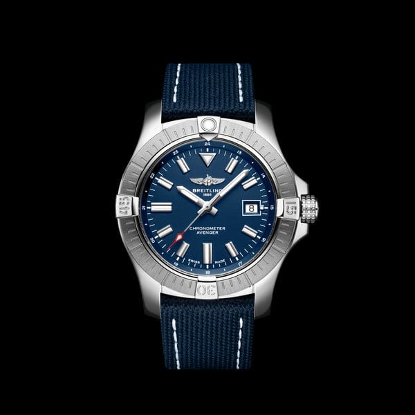 Breitling Avenger Automatic 43 Blue Dial Blue Nylon Strap Watch for Men - A17318101C1X1