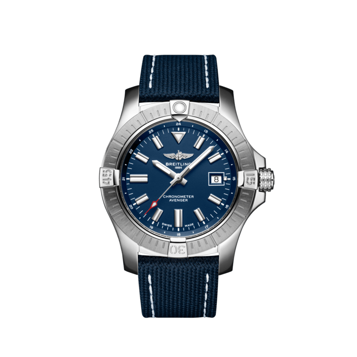 Breitling Avenger Automatic 43 Blue Dial Blue Nylon Strap Watch for Men - A17318101C1X1