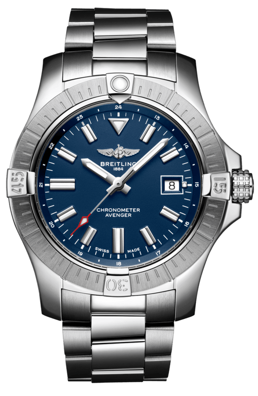 Breitling Avenger Automatic 43mm Blue Dial Silver Steel Strap Watch for Men - A17318101C1A1