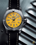 Breitling Avenger Automatic 45mm Seawolf Yellow Dial Black Nylon Strap Watch for Men - A17319101/1X2