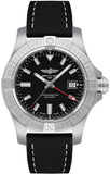 Breitling Avenger Automatic GMT 43 Black Dial Black Nylon Strap Watch for Men - A32397101B1X1