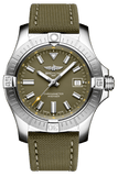 Breitling Avenger Automatic GMT 43 Green Dial Green Nylon Strap Watch for Men - A17318101L1X1