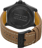 Breitling Avenger Automatic GMT 45 Black Dial Brown Nylon Strap Watch for Men - V32395101B1X1