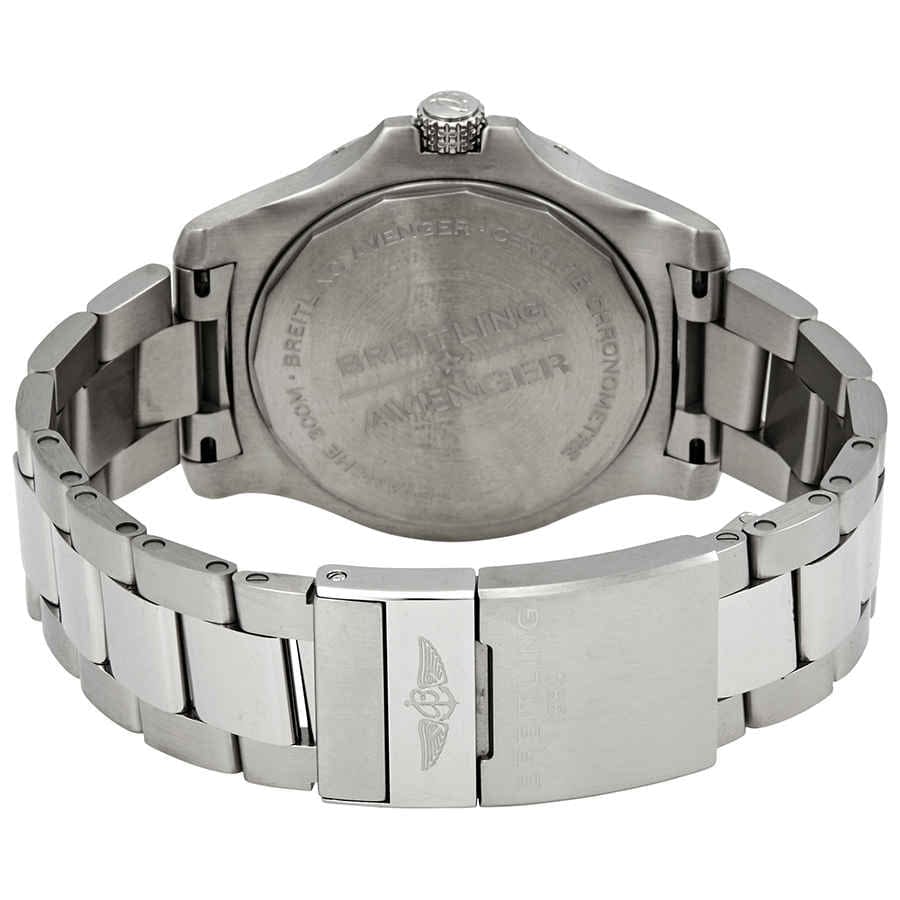 Breitling Avenger Automatic GMT 45 Blue Dial Silver Steel Strap Watch for Men - A32395101C1A1