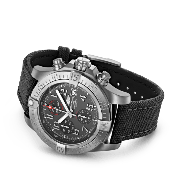 Breitling Avenger B01 Chronograph 45 Anthracite Dial Black Nylon Strap Watch for Men - AB01821A1B1X1