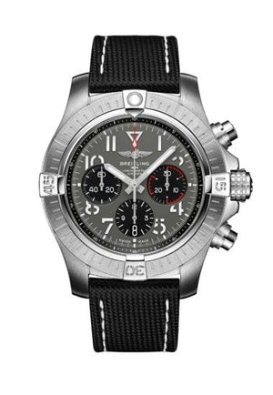 Breitling Avenger B01 Chronograph 45 Anthracite Dial Black Nylon Strap Watch for Men - AB01821A1B1X1