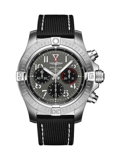 Breitling Avenger B01 Chronograph 45 Anthracite Dial Black Nylon Strap Watch for Men - AB01821A1B1X1