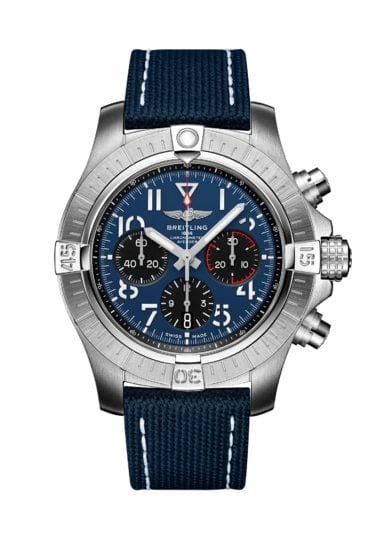 Breitling Avenger B01 Chronograph 45 Blue Dial Blue Nylon Strap Watch for Men - AB01821A1C1X1