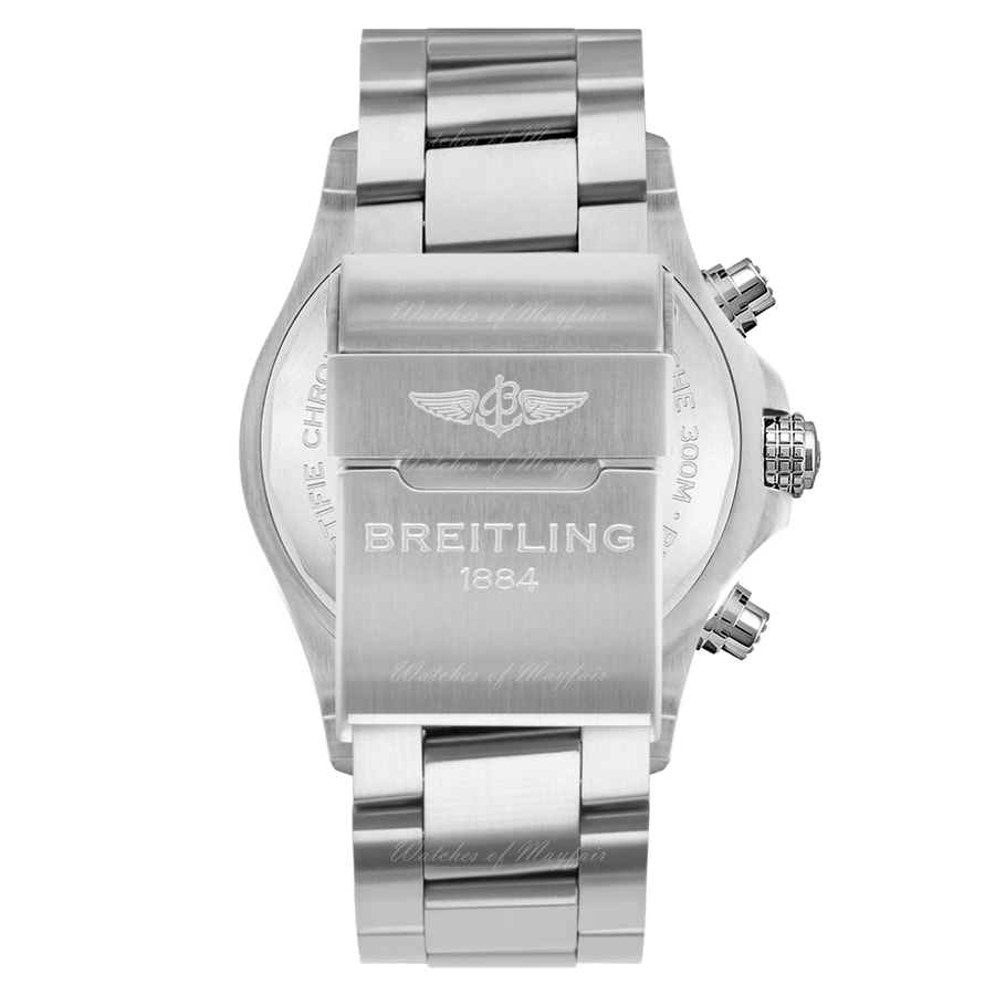Breitling Avenger Chronograph 43 Black Dial Silver Steel Strap Watch for Men - A13385101B1A1