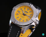 Breitling Avenger Automatic 45mm Seawolf Yellow Dial Black Nylon Strap Watch for Men - A17319101/1X2