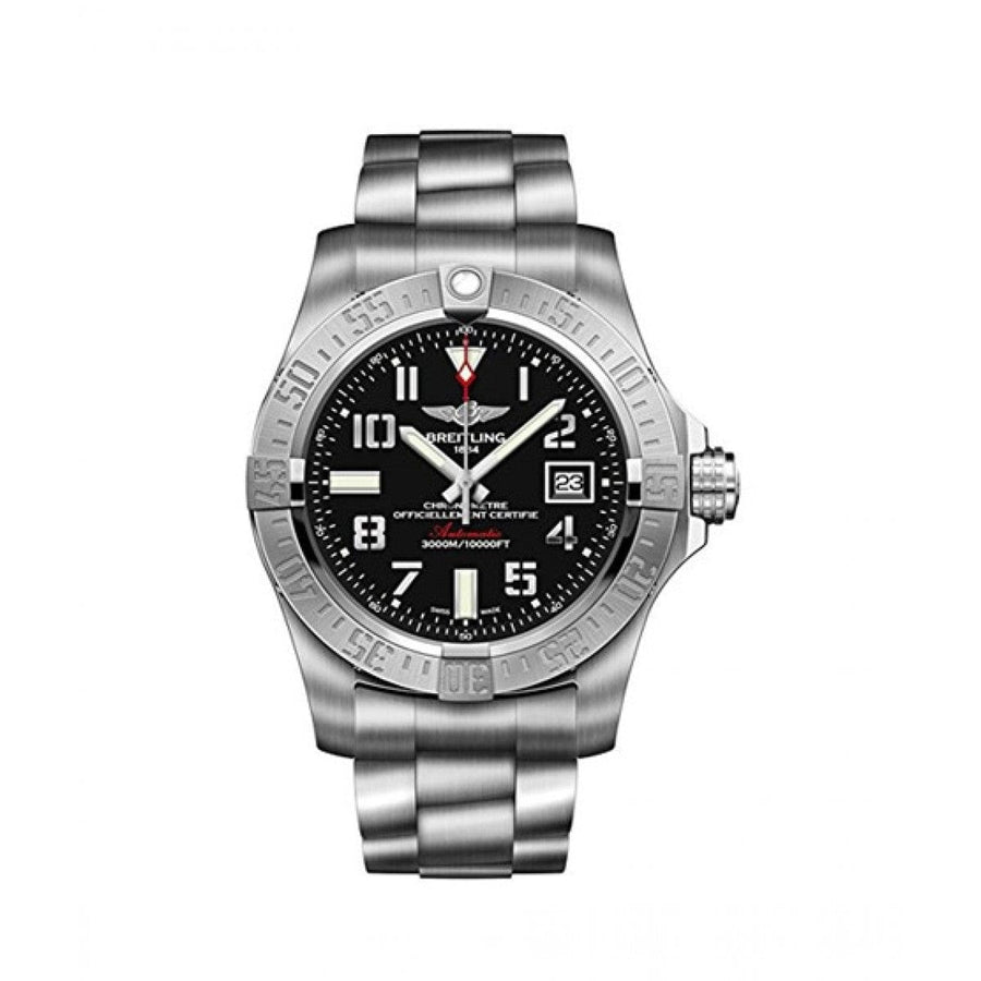 Breitling Avenger II Seawolf Stainless Steel 45mm Black Dial Mens Watch - A1733110/BC31