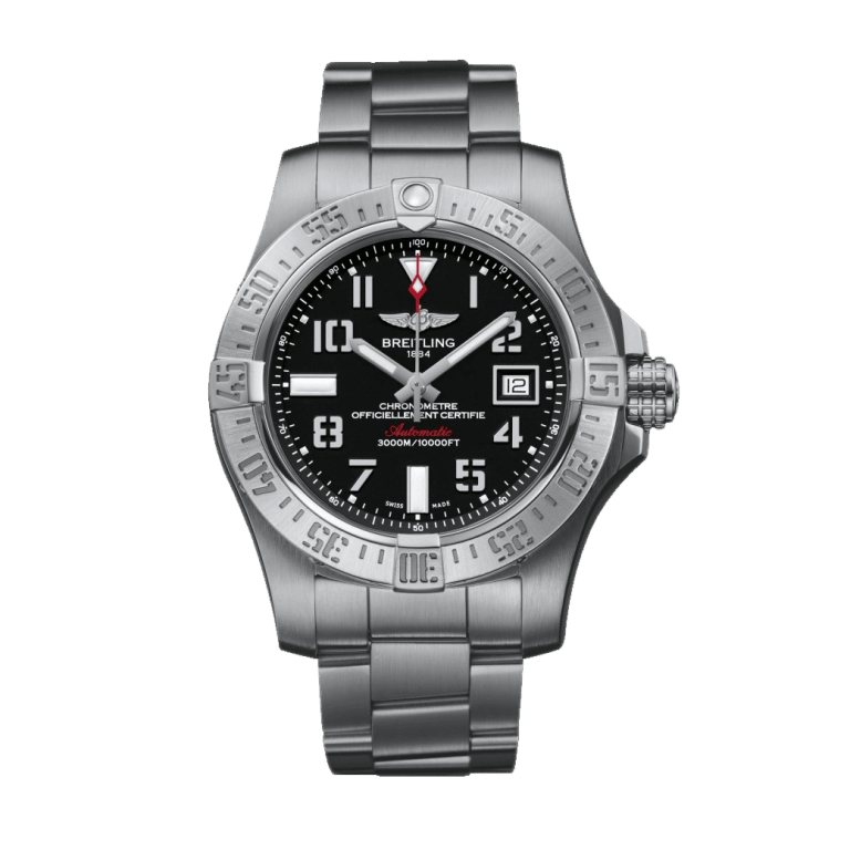 Breitling Avenger II Seawolf Stainless Steel 45mm Black Dial Mens Watch - A1733110/BC31