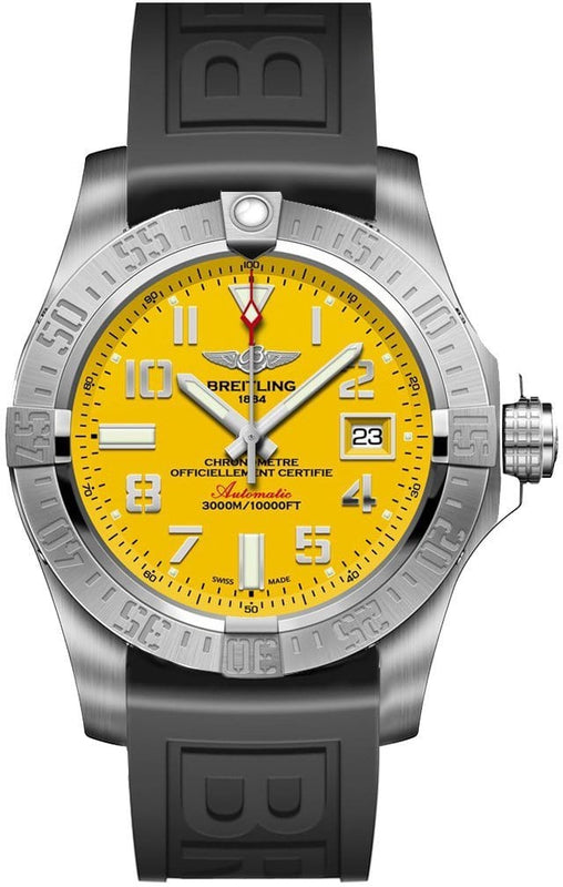 Breitling Avenger II Seawolf Yellow Dial Mens Watch - A1733110/I519/153S