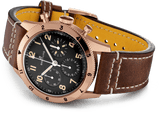 Breitling Avi 1953 Edition Black Dial Brown Leather Strap Watch for Men - RB0920131B1X1