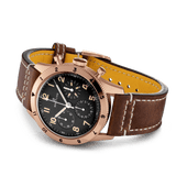 Breitling Avi 1953 Edition Black Dial Brown Leather Strap Watch for Men - RB0920131B1X1