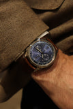 Breitling Premier B15 Duograph 42 Blue Dial Brown Leather Strap Watch for Men - AB1510171C1P1