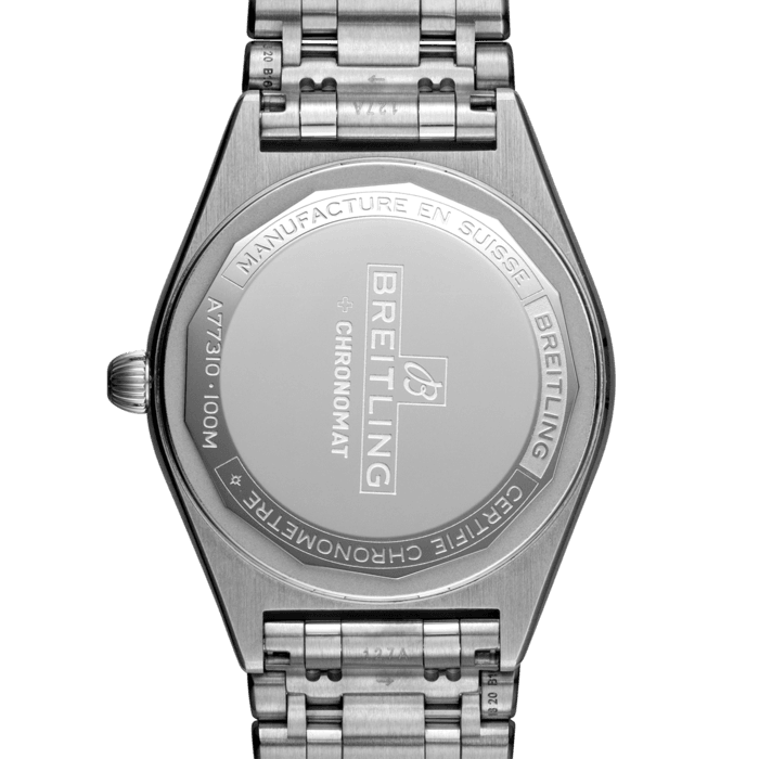 Breitling Chronomat 32 Blue Dial Silver Steel Strap Watch for Women - A77310101C1A1