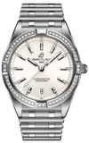 Breitling Chronomat 32 Diamonds White Dial Silver Steel Strap Watch for Women - A77310591A1A1