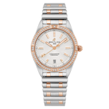 Breitling Chronomat 32 Diamonds White Dial Two Tone Steel Strap Watch for Women - U77310591A1U1