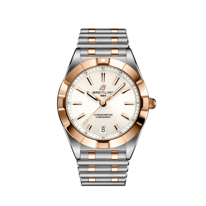Breitling Chronomat 32 White Dial Two Tone Steel Strap Watch for Women - U77310101A1U1