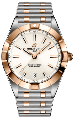 Breitling Chronomat 32 White Dial Two Tone Steel Strap Watch for Women - U77310101A1U1