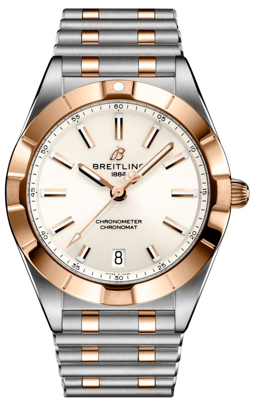 Breitling Chronomat 32 White Dial Two Tone Steel Strap Watch for Women - U77310101A1U1