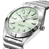 Breitling Chronomat 32 Diamonds Green Dial Silver Steel Strap Watch for Women - A77310101L1A1