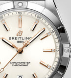 Breitling Chronomat Automatic 36 White Dial Silver Steel Strap Watch for Women - A10380101A2A1