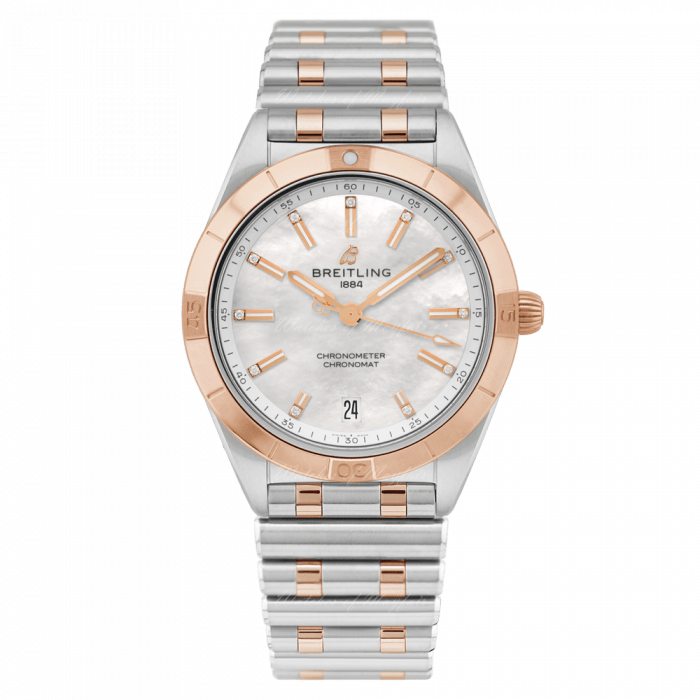 Breitling Chronomat 36 Mother of Pearl Dial Two Tone Steel Strap Watch for Women - U10380101A2U1