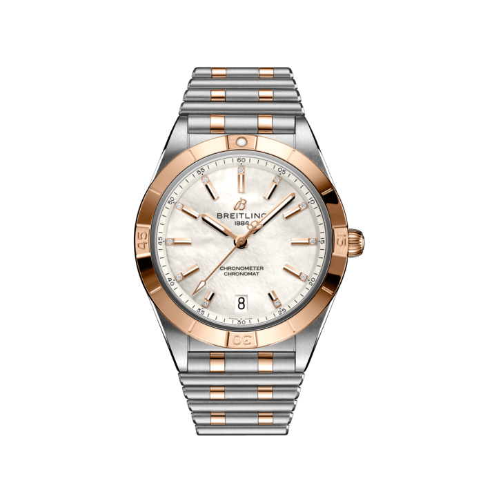 Breitling Chronomat 36 Mother of Pearl Dial Two Tone Steel Strap Watch for Women - U10380101A2U1