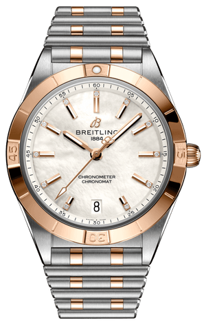 Breitling Chronomat 36 Mother of Pearl Dial Two Tone Steel Strap Watch for Women - U10380101A2U1