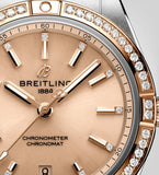 Breitling Chronomat Automatic 36 Diamonds Brown Dial Two Tone Steel Strap Watch for Women - U10380591K1U1