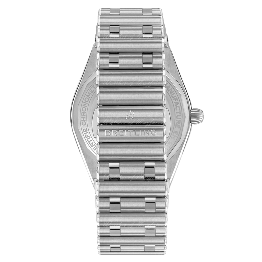 Breitling Chronomat Automatic 36 Blue Dial Silver Steel Strap Watch for Women - A10380101C1A1