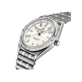Breitling Chronomat Automatic 36 Diamonds White Dial Silver Steel Strap Watch for Women - A10380591A1A1