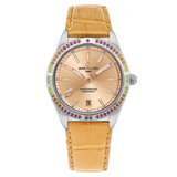 Breitling Chronomat Automatic 36 South Sea Brown Dial Brown Leather Strap Watch for Women - A10380611A1P1