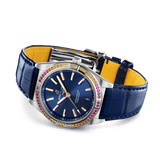 Breitling Chronomat Automatic 36 South Sea Blue Dial Blue Leather Strap Watch for Women - A10380611C1P1