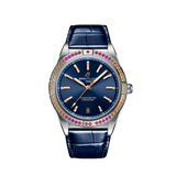 Breitling Chronomat Automatic 36 South Sea Blue Dial Blue Leather Strap Watch for Women - A10380611C1P1