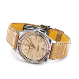 Breitling Chronomat Automatic 36 South Sea Brown Dial Brown Leather Strap Watch for Women - A10380611A1P1